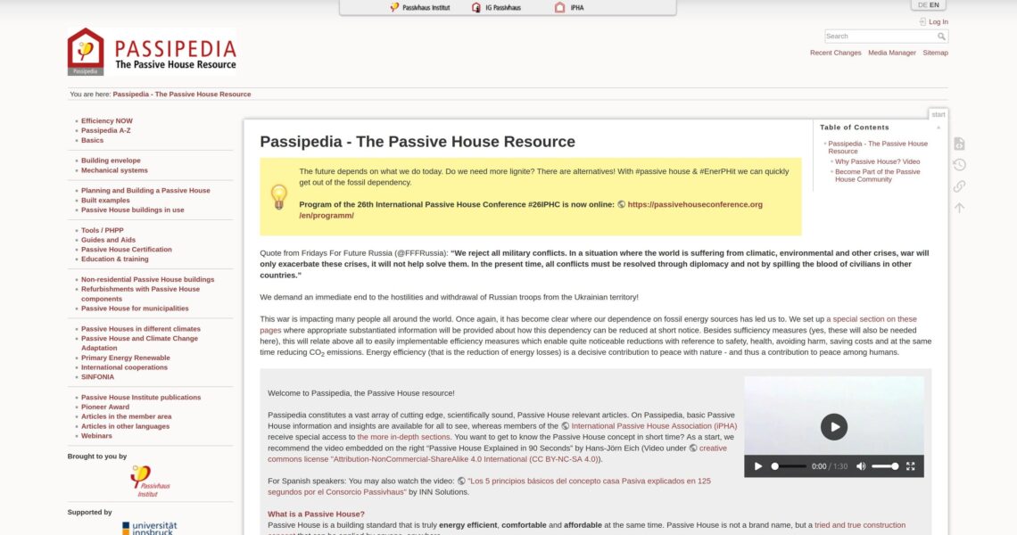 Passipedia – Die Passivhaus-Ressource