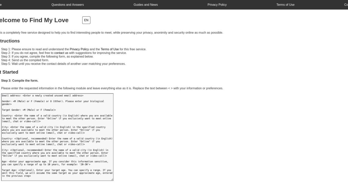 Find Your Love Private Service